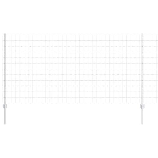 Vidaxl hek met paal zilver 1,2 x 10 m staal