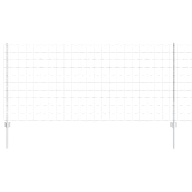 Vidaxl hek met paal zilver 1 x 10 m staal