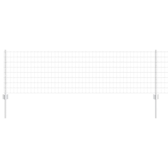 Vidaxl hek met paal zilver 0,6 x 25 m staal