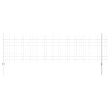 Vidaxl hek met paal zilver 0,8 x 25 m staal