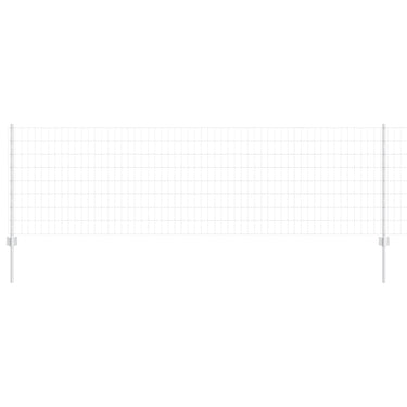 Vidaxl hek met paal zilver 0,8 x 25 m staal