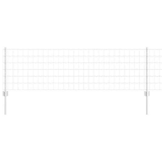 Vidaxl hek met paal zilver 0,6 x 25 m staal
