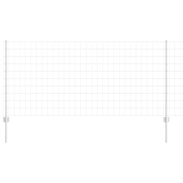 Vidaxl hek met paal zilver 1 x 25 m staal
