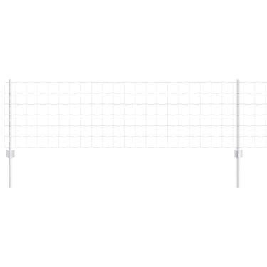 Vidaxl hek met paal zilver 0,6 x 25 m staal