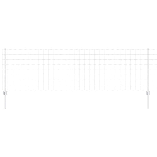 Vidaxl hek met paal zilver 0,8 x 25 m staal