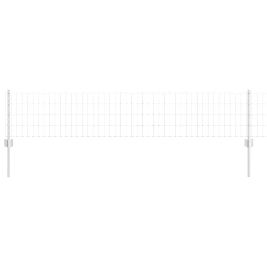 Vidaxl hek met paal zilver 0,4 x 50 m staal