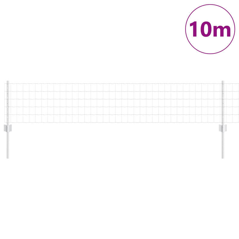 Chargez l'image dans la visionneuse de la galerie, Vidaxl hek met paal zilver 0,4 x 10 m staal
