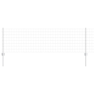 Vidaxl hek met paal zilver 0,6 x 10 m staal