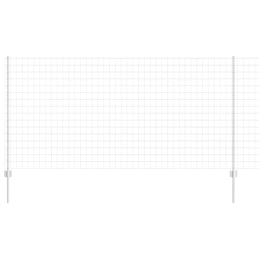 Vidaxl hek met paal zilver 1,2 x 10 m staal