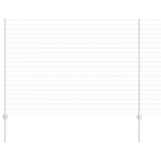 Vidaxl hek met paal zilver 1,5 x 10 m staal