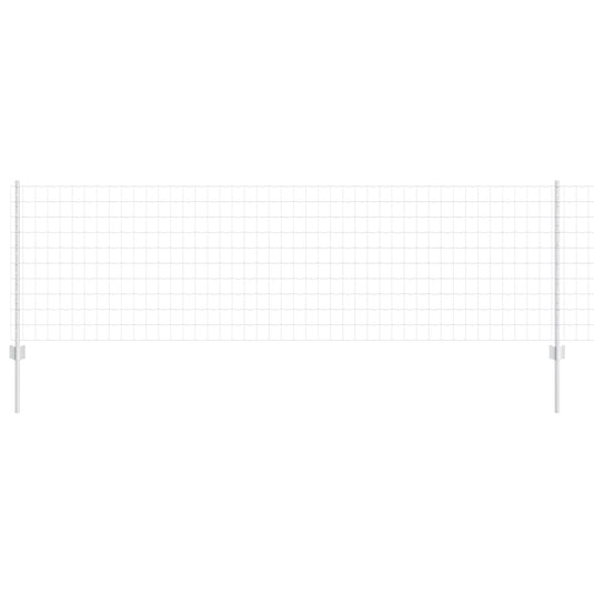 Vidaxl hek met paal zilver 0,8 x 25 m staal
