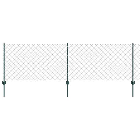 Vidaxl hek met paal groen 0,8 x 10 m staal en pvc