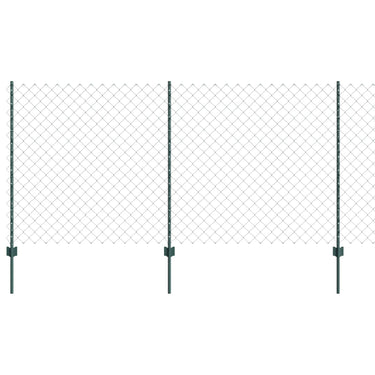 Vidaxl hek met paal groen 1,2 x 10 m staal en pvc