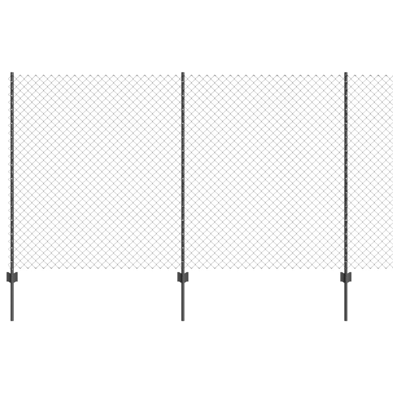 Afbeelding laden in galerijviewer, Vidaxl hek met paal grijs 1,4 x 10 m staal en pvc
