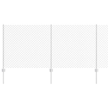 Vidaxl hek met paal zilver 1 x 10 m staal