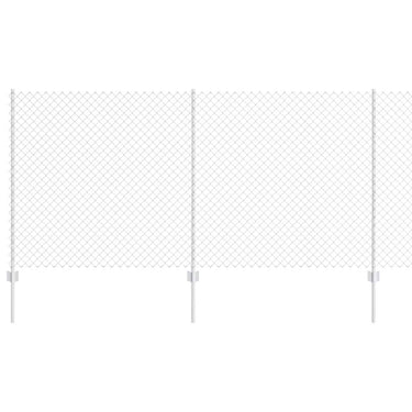 Vidaxl hek met paal zilver 1,2 x 10 m staal