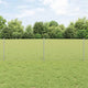 Vidaxl hek met paal zilver 0,6 x 10 m staal