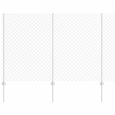 Vidaxl hek met paal zilver 1,6 x 10 m staal