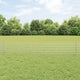 Vidaxl hek met paal zilver 0,4 x 10 m staal