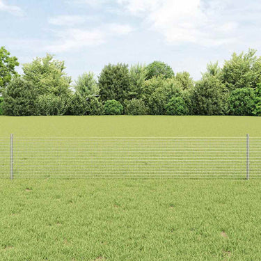 Vidaxl hek met paal zilver 0,4 x 10 m staal