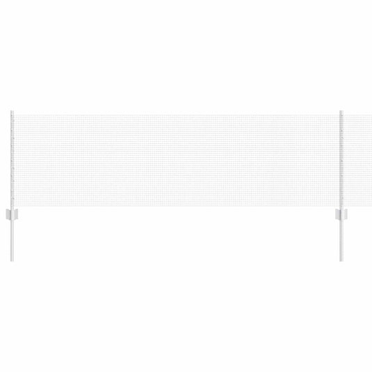 Vidaxl hek met paal zilver 0,6 x 10 m staal