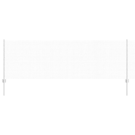Vidaxl hek met paal zilver 0,8 x 10 m staal