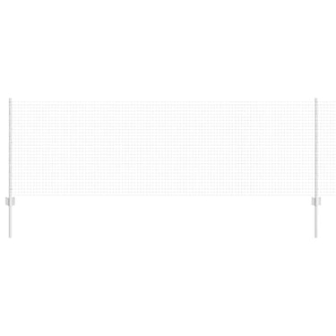 Vidaxl hek met paal zilver 0,8 x 10 m staal