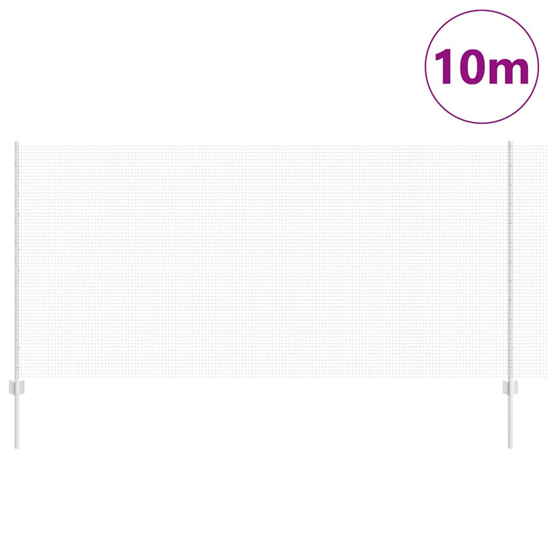 Afbeelding laden in galerijviewer, Vidaxl hek met paal zilver 1,2 x 10 m staal
