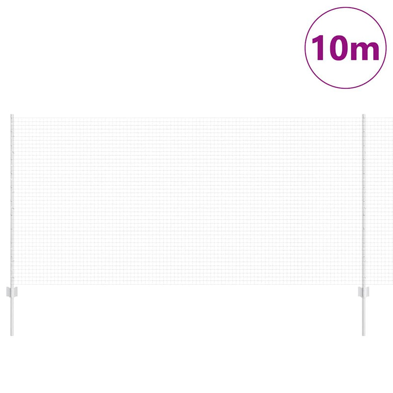 Afbeelding laden in galerijviewer, Vidaxl hek met paal zilver 1,2 x 10 m staal
