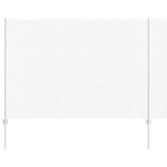 Vidaxl hek met paal zilver 1,5 x 10 m staal