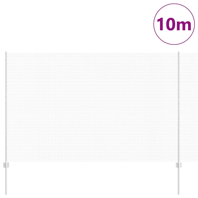 Afbeelding laden in galerijviewer, Vidaxl hek met paal zilver 1,5 x 10 m staal
