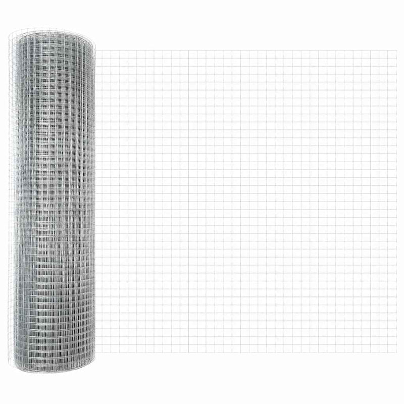 Afbeelding laden in galerijviewer, Vidaxl hek met paal zilver 0,4 x 25 m staal
