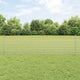 Vidaxl hek met paal zilver 0,5 x 25 m staal