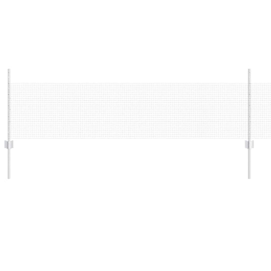Vidaxl hek met paal zilver 0,5 x 25 m staal