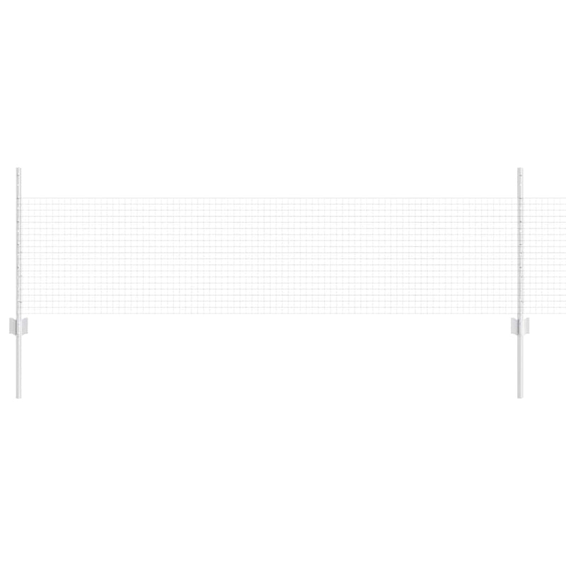 Chargez l'image dans la visionneuse de la galerie, Vidaxl hek met paal zilver 0,5 x 25 m staal
