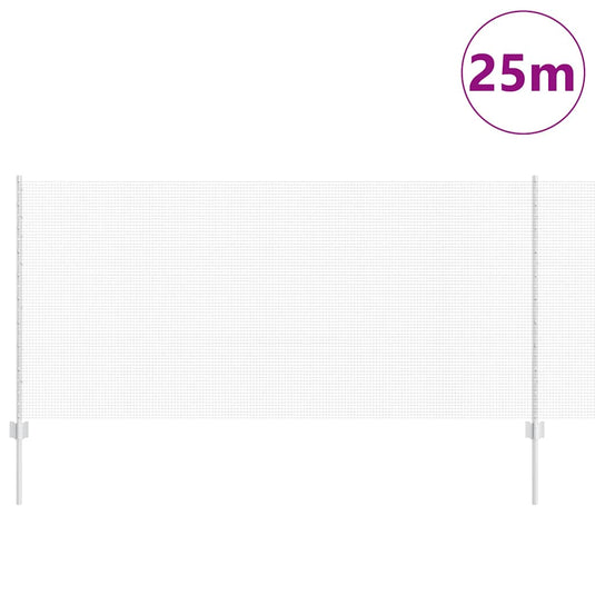 Vidaxl hek met paal zilver 1 x 25 m staal