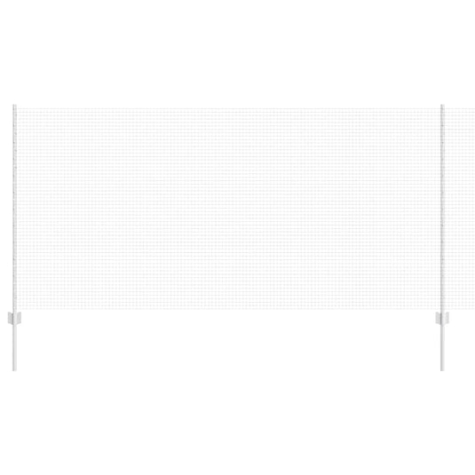 Vidaxl hek met paal zilver 1,2 x 25 m staal