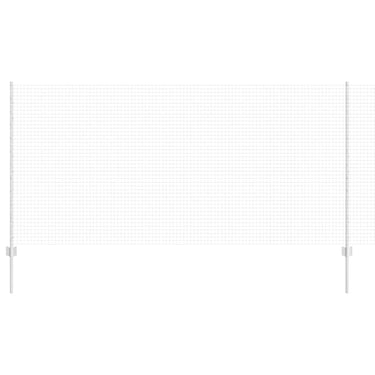Vidaxl hek met paal zilver 1,2 x 25 m staal
