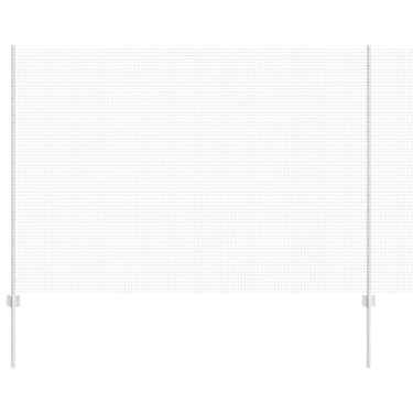 Vidaxl hek met paal zilver 1,5 x 25 m staal