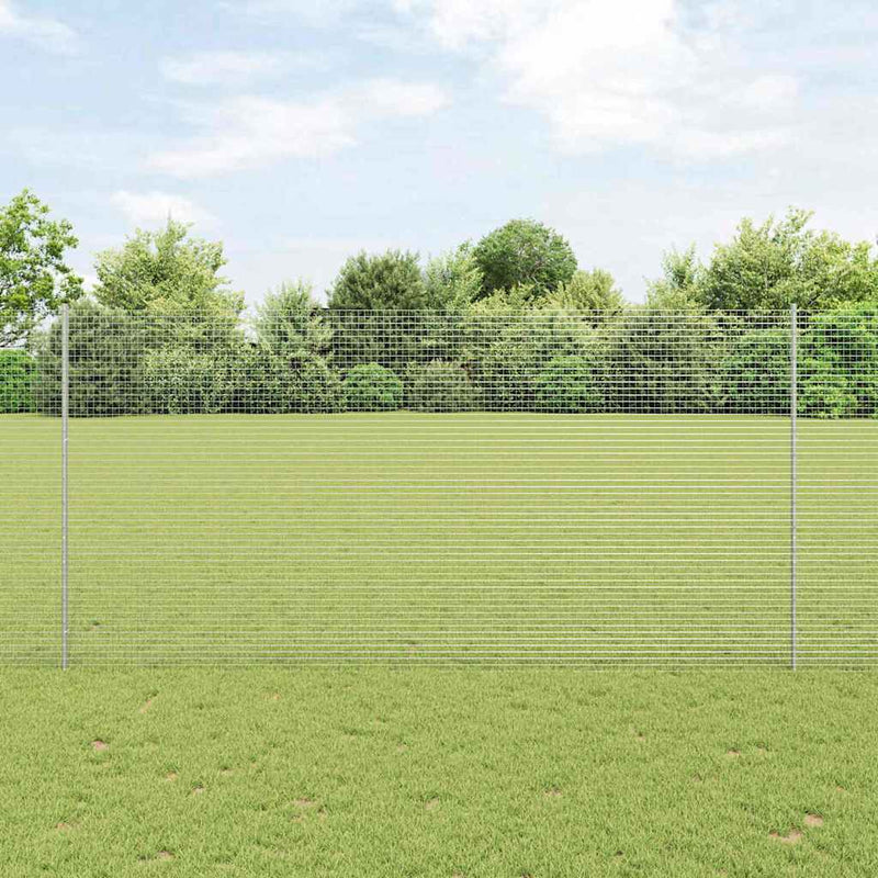 ギャラリービューアに画像をロードする, Vidaxl hek met paal zilver 1,5 x 25 m staal
