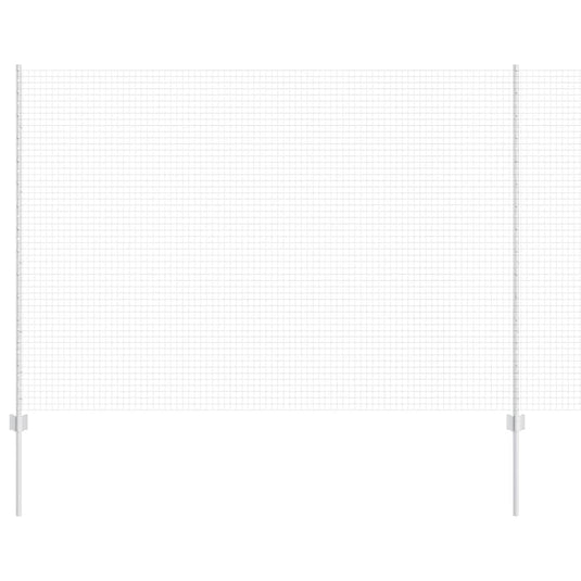 Vidaxl hek met paal zilver 1,5 x 25 m staal