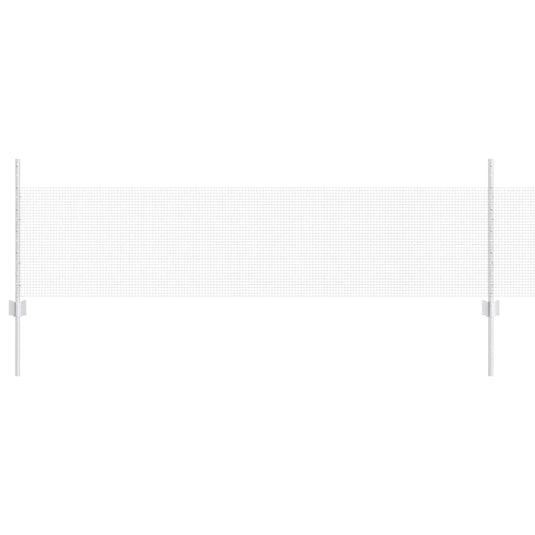 Vidaxl hek met paal zilver 0,5 x 50 m staal