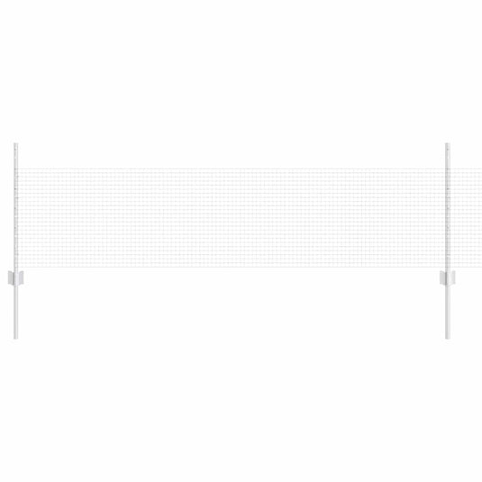 Vidaxl hek met paal zilver 0,5 x 50 m staal