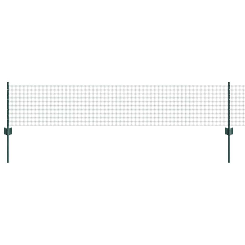 Afbeelding laden in galerijviewer, Vidaxl hek met paal groen 0,4 x 10 m staal en pvc
