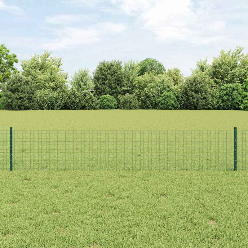 ギャラリービューアに画像をロードする, Vidaxl hek met paal groen 0,4 x 10 m staal en pvc
