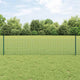 Vidaxl hek met paal groen 0,5 x 10 m staal