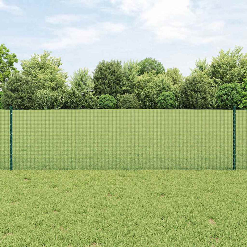ギャラリービューアに画像をロードする, Vidaxl hek met paal groen 0,6 x 10 m staal en pvc
