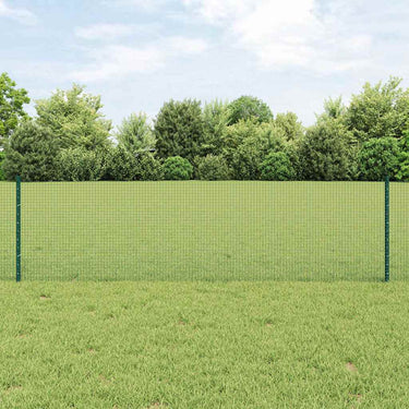 Vidaxl hek met paal groen 0,6 x 10 m staal en pvc