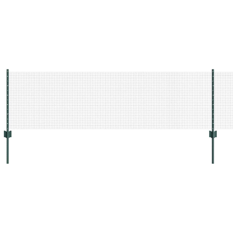 ギャラリービューアに画像をロードする, Vidaxl hek met paal groen 0,6 x 10 m staal en pvc
