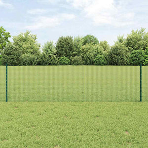 Vidaxl hek met paal groen 0,6 x 10 m staal en pvc